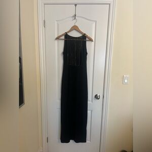 Marciano Black Sleeveless Dress with Chain Detail at the Back